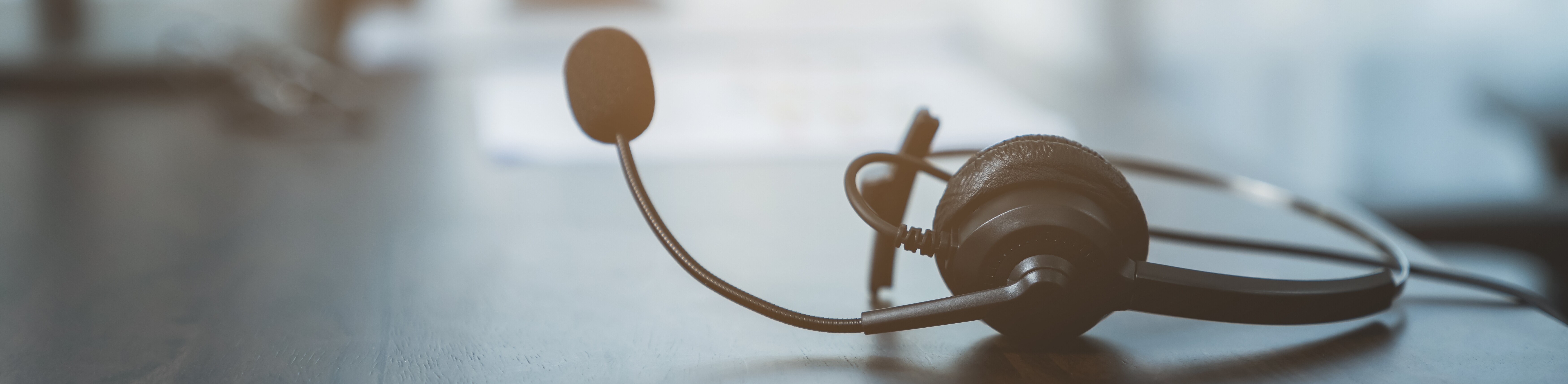 Entsorgung auf Abruf Headset auf eine mSchreibtisch